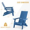 Folding Adirondack Chair, HDPS Poly Chair, Weather Resistant, Outdoor HIPS Adirondack Fire Pit Chair for Patio, Pool, Garden, Backyard - 4 of 4