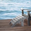 VEVOR Adirondack Ottoman, 16.9L x 18.9W x 13H Inch HDPE Plastic Folding Adirondack Ottoman, Weather-Resistant Foot Rest for Adirondack Chair, Gray - 2 of 4