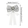 INSPIRE CHIC Women's Ribbon Bow Brooch Tweed Plaid Tie Pin Alloy Rhinestone Suitable for Uniforms - 2 of 4