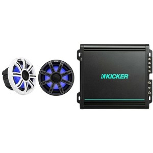 Kicker Premium Marine 8" Speaker and Amplifier bundle ( 51MSC8 & 48KMA1502 ) - 1 of 4