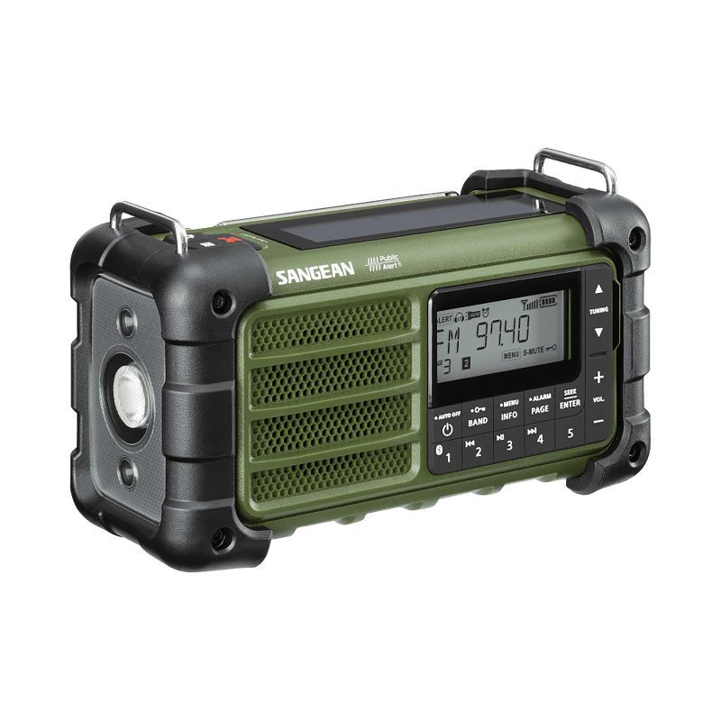 Sangean® Portable AM/FM Portable Weather Radio, Forest Green, MMR-99 FCC, 1 of 10