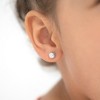Girls' Polished Soccer Ball Screw Back Sterling Silver Earrings - In Season Jewelry - 3 of 4