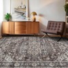 Vintage Area Rugs for Living Room Bedroom Washable Low Pile Non Slip Foldable Carpet Indoor Soft Retro Printed Distressed Rug - 4 of 4