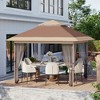WhizMax Pop Up Outdoor Gazebo with Removable Curtains and Silver Coated Canopy - 4 of 4