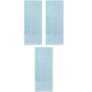 REGALWOVEN 3 Pack Embroidery Pattern Cotton Hand Towels for Bathroom, Kitchen 14" x 30" - 1 of 4