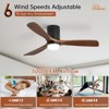 52 Inch Flush Mount Ceiling Fan with Remote Control, Wood Blades Modern Outdoor Ceiling Fans for Bedroom/Farmhouse/Patio/Indoor Quiet DC Motor - 4 of 4