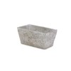 HomeRoots 9" Gray Speckle Glaze Cement Indoor Outdoor Rectangular Pot Planter - 4 of 4
