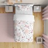 Sweet Jojo Designs Girl Toddler Bedding Set Watercolor Floral Pink and Grey 5pc. - 2 of 4