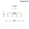 Possini Euro Design Possini Euro Cielo 33" Wide Brushed Nickel 4-Light Bath Light - 4 of 4