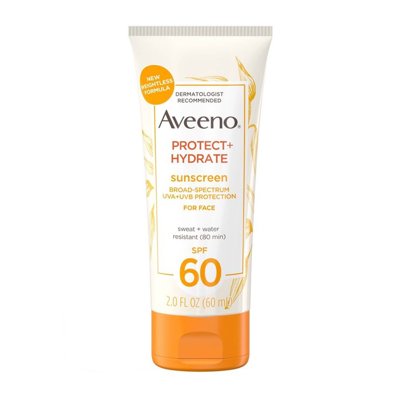 Aveeno Protect &#38; Hydrate Sunscreen Face Lotion - SPF 60 - 2 fl oz, 3 of 10