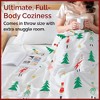 Reversible Christmas Fleece Throw Blanket - Warm, Cozy & Plush Holiday Bedding - CGK Linens - 4 of 4