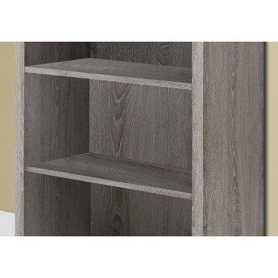 Dark Taupe Adjustable 48" Wood Bookcase