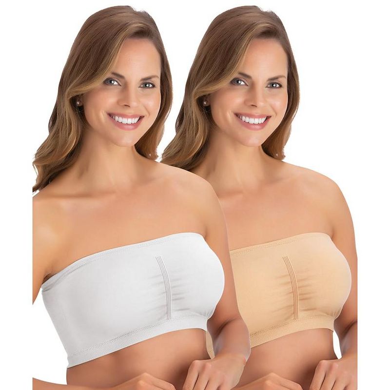 Collections Etc 2-pack Seamless Bandeau Bras W, 5 of 6