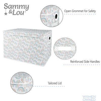 Sammy & Lou Rainbow Print Felt Toy Storage Chest