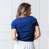 Hope & Henry Womens' Flutter Sleeve Sweater Top - 3 of 4