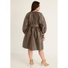 June + Vie by Roaman's Women's Plus Size Faux Leather Dress - 3 of 4
