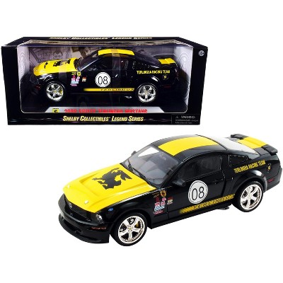 2008 Ford Shelby Mustang #08 "Terlingua" Black & Yellow "Shelby Collectibles Legend" 1/18 Diecast Model by Shelby Collectibles