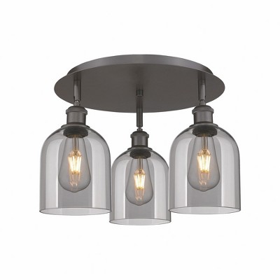 Bella - 3 Light Flush Mount In Industrial Style-10.5 Inches Tall and 17.25 Inches Wide