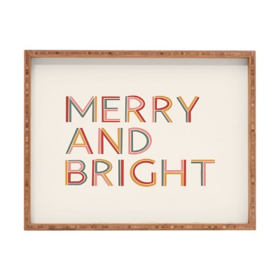 Rachel Szo Merry and Bright Light Rectangular Tray -Deny Designs