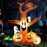 Costway 8 FT Halloween Inflatable Dead Tree w/ Pumpkins Blow up Yard Decoration