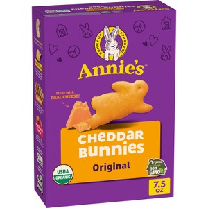 Annie's Organic Cheddar Bunnies Baked Snack Crackers - 7.5oz - 1 of 4