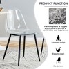 ALEXOUN Clear Dining Chairs Set of 6, Modern Transparent Dining Chairs with Silver Plated Metal Legs, for Dining Room, Bedroom,Living Room - 2 of 4