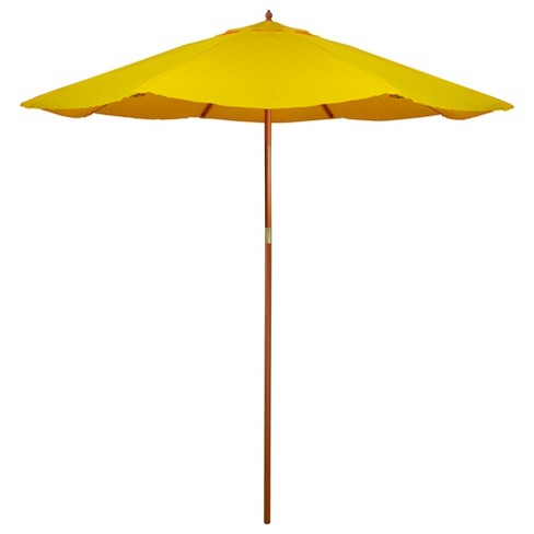 Northlight 9ft Outdoor Patio Market Umbrella With Wood Pole Yellow Target