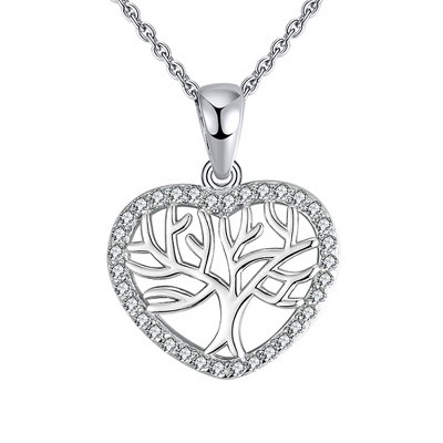 Heart outlet with Tree of Life Pattern Sterling Silver Locket