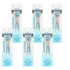 Preserve Grey Shave 5 Razor Handle and 1 Blade - 6 ct - 1 of 4