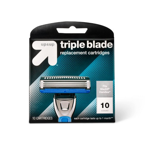 Men's 3 Blade Cartridges 10ct - Up & Up™ (fits Gillette Mach3 Handles) :  Target