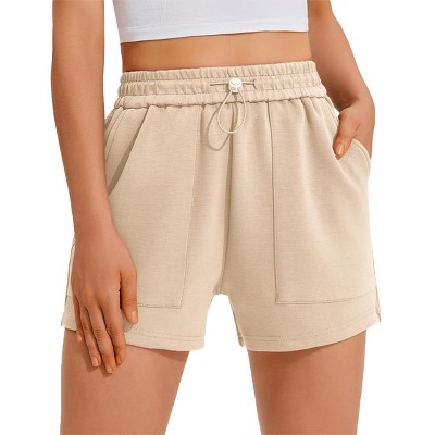 Womens Athletic Short Summer Sweat Shorts Comfy Lounge Shorts with Elastic Waist Sporty Bottoms with Pockets Gym Yoga Sports Shorts