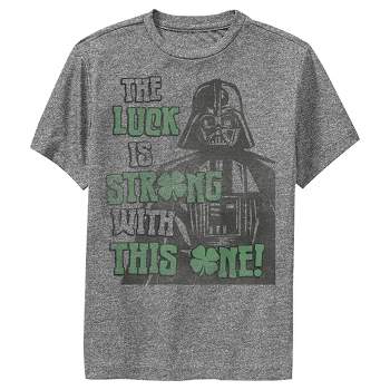 Boy's Star Wars Darth Vader St. Patrick's Day Luck Is Strong With This One Performance Tee