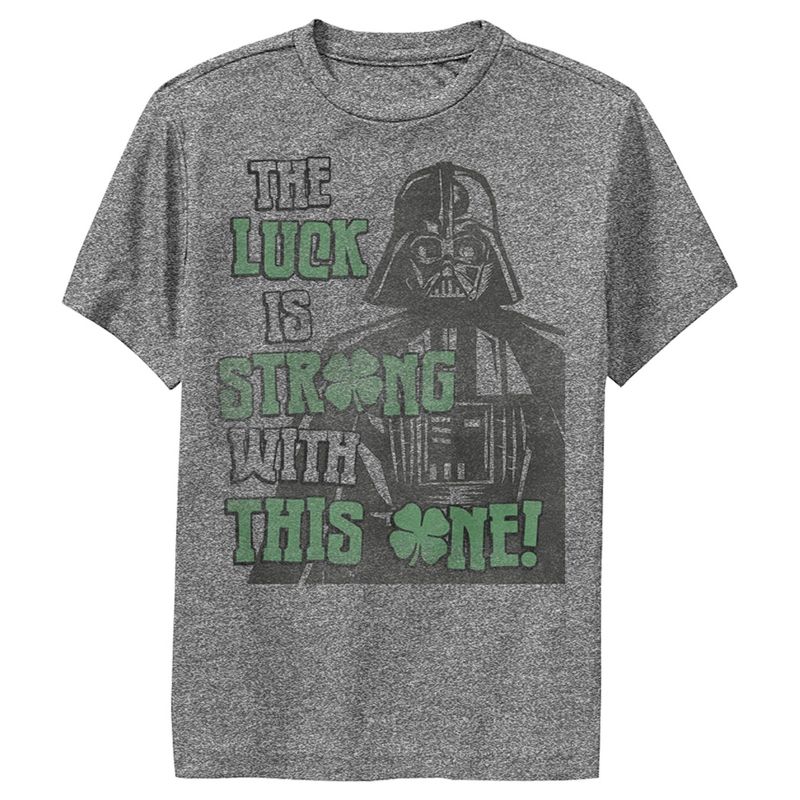 Boy's Star Wars Darth Vader St. Patrick's Day Luck Is Strong With This One Performance Tee, 1 of 5