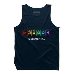 Adult Design By Humans Inclusion is Elemental Flag Rainbow Periodic Table By CyanidieTank Top - 1 of 2