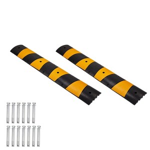 Karl Home 2Pcs 6 ft. Rubber Speed Bump 2-Channel Garage Speed Bump - 1 of 4
