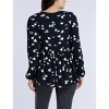 Women's Long Sleeve Empire Waist Keyhole Woven Blouse | Motherhood Maternity - 2 of 4
