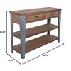 Cheung's Wooden Console Galvanized Legs Accent Table, Gray - 3 of 4