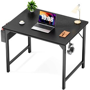 Computer Desk,Standing Desk with Metal Headphone Hook and Frame,Side Storage Bag,Spacious Desktop Space,Anti Scratch and Waterproof Office Desk - 1 of 4