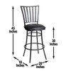 TOAOTBNBOB 360° Swivel Bar Stools with Metal Footrest, Comfortable Bar Chairs with Soft Cushion, Industrial Barstools for Kitchen Island - 3 of 4