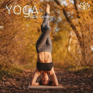 2026 Square Wall Calendar, Yoga, 16-Month Mind, Body, Spirit Theme with 180 Reminder Stickers (12x12 In) - 1 of 4