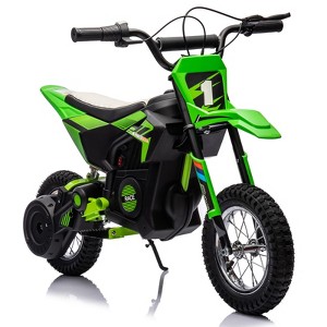 COZONY 24V Kids Electric Motorcycle, 250W Motor, Adjustable Speed to 13.6 MPH, Pneumatic Tires, Non-Slip Handle - 1 of 4