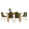 7-Piece Dining Room Table Set, 67'' Oval Table with 6 Upholstered Modern Chairs for Kitchen or Dining Room-Maison Boucle - 3 of 4