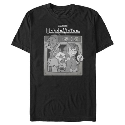 Men's Marvel Wandavision Vintage Tv T-shirt - Black - Medium : Target