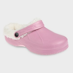 FOAMWALK Girl's Cute Lightweight Classic Solid Faux Shearling-Lined Furry Clog - Warm Fleece & Stylish Clogs for Girls - 1 of 4