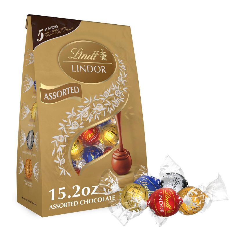 Lindt Lindor Assorted 5 Flavor Chocolate Candy Truffles - 15.2 oz., 1 of 10