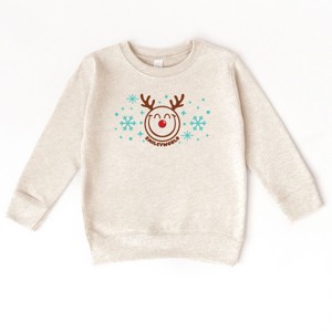 SmileyWorld Reindeer Snowflakes - Toddler Graphic Sweatshirt and Youth Graphic Sweatshirt - 1 of 4