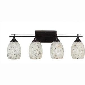 Toltec Lighting Uptowne 4 - Light Vanity in  Dark Granite with 5" Natural Fusion Shade - 1 of 1