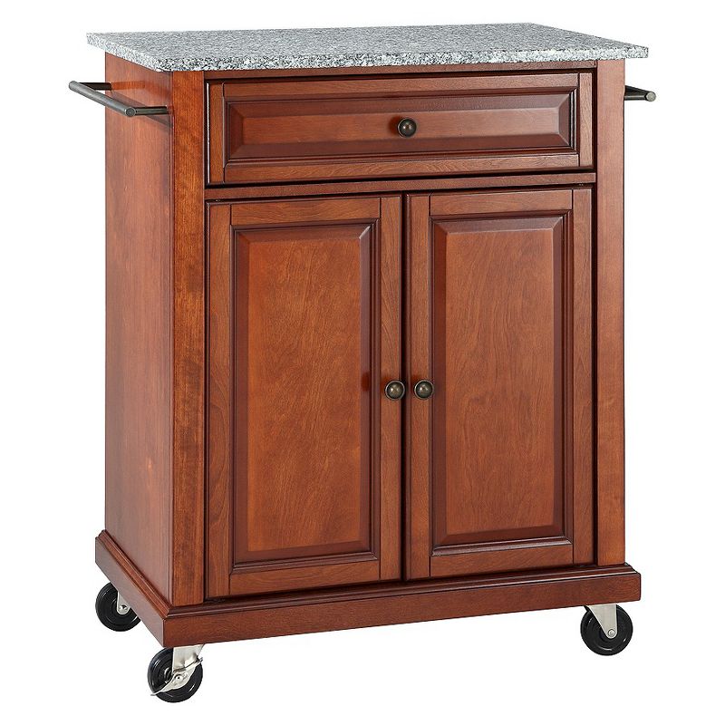 Solid Granite Top Portable Kitchen Cart/Island - Crosley, 3 of 8