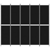 vidaXL Fabric Room Divider - Versatile and Space-Saving Privacy Screen with Breathable Black Polyester Fabric - 98.4"x86.6" Size - 3 of 4