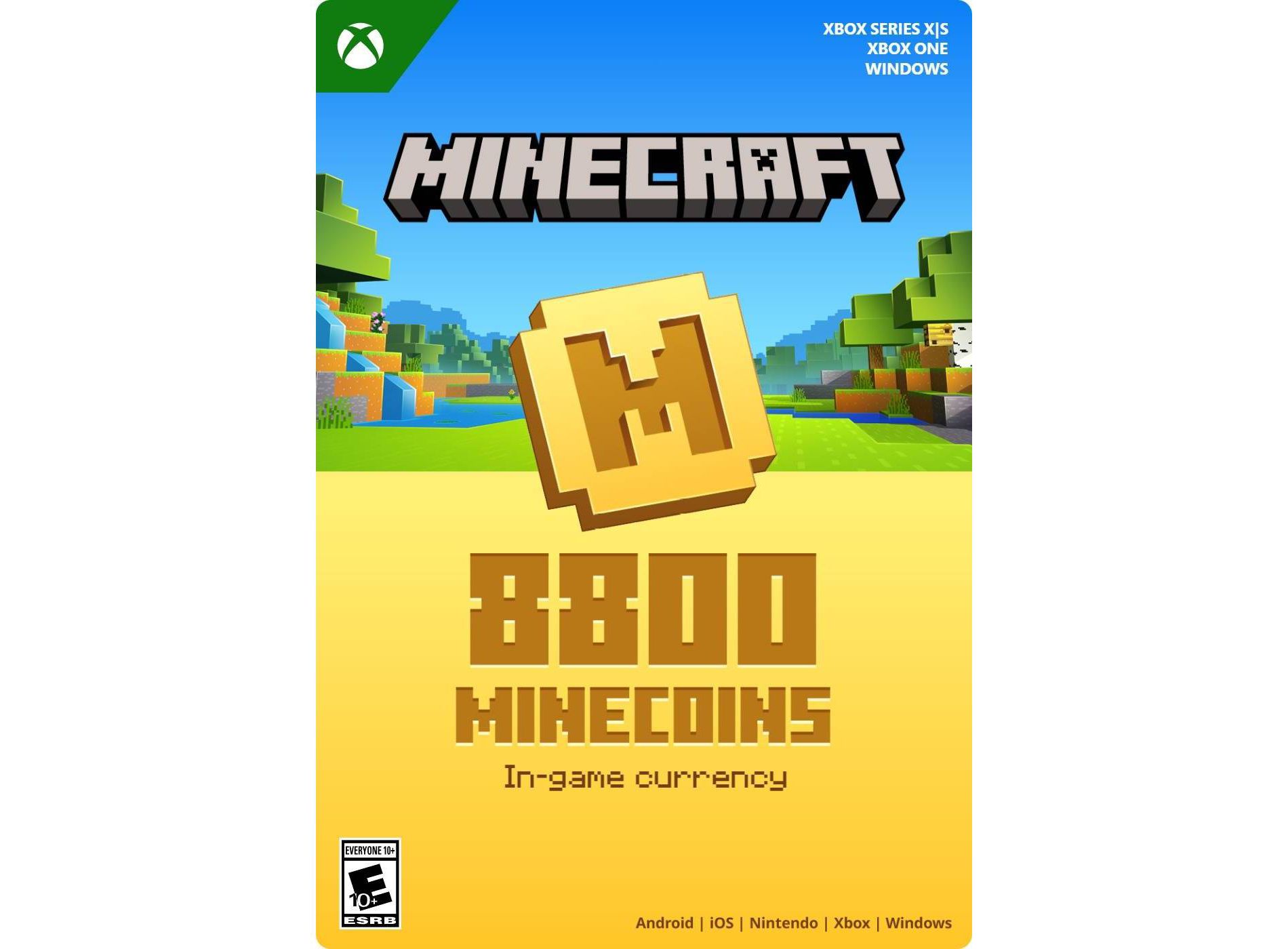 Minecraft: Minecoins Pack: 8800 Coins [Digital Code] - Xbox Series X|S/Xbox One/PC (Digital)